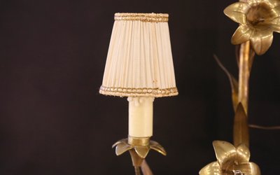 Gilt bronze gilt bronze Gothic decorated base