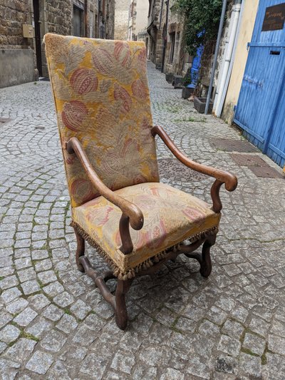 Two Louis XIII armchairs