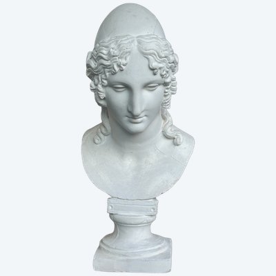 Hélène de Troie grand buste en plâtre d’après Antonio Canova (1757-1822) Début XXéme H 66 cm