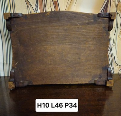Antique mahogany box/casket with brass inlay – 19th century