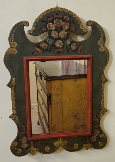 Miroir style Louis XV Baroque peint décoratif / XXeme