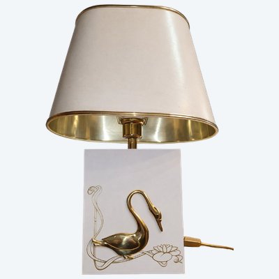 Lampe de table vintage de style Maison Charles, travail français des années 1970