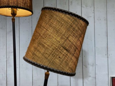 1960s 3-light floor lamp with its original lampshades