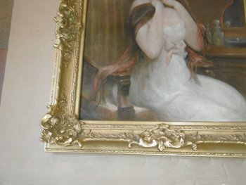 Olio Su Tela Ritratto Di Donna