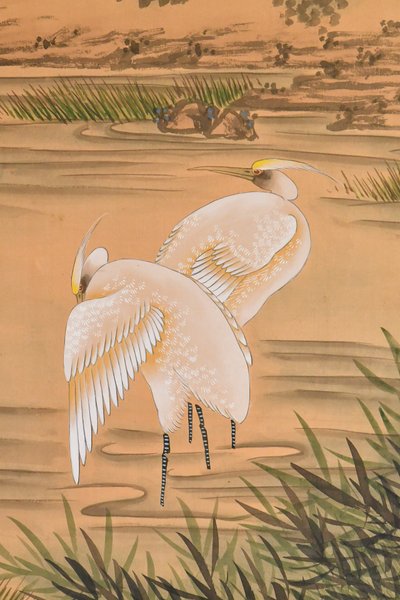 Four-panel Chinese folding screen from the Shanghai school