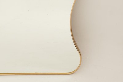 Mirror in brass and in the style of Gio Ponti and the 1980s. LS6777D501M
