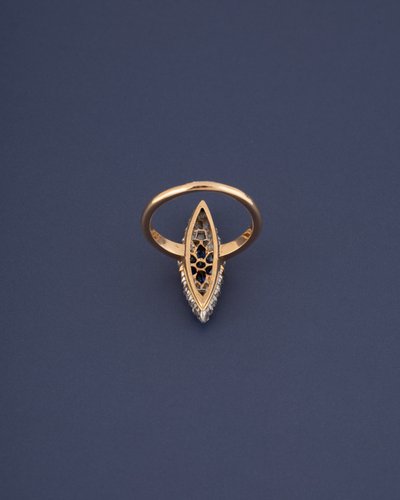 Bague Marquise en Saphir et Diamant, fin XIXe siècle