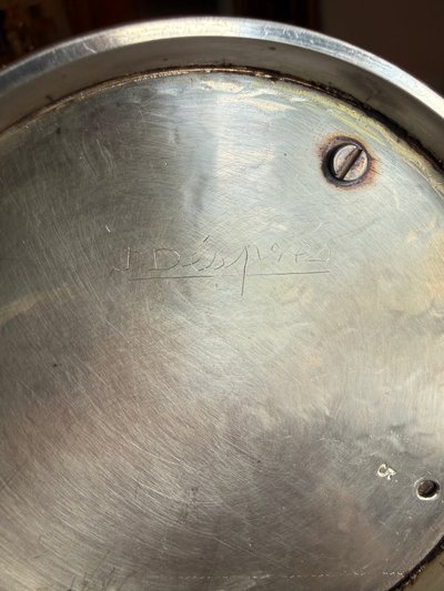 JEAN DEPRÉS ( 1889-1980 ) / SERVICE A THÉ ET CAFÉ EN MÉTAL ARGENTÉ MARTELÉ SIGNÉ