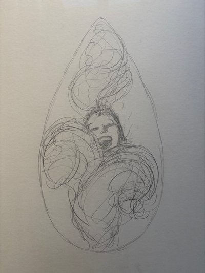 Gruau, Danseuse du Lido, crayon sur papier