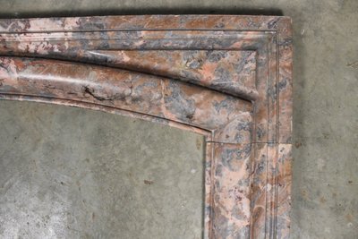 Louis XIV style molded Sarrancolin marble fireplace front, 19th century