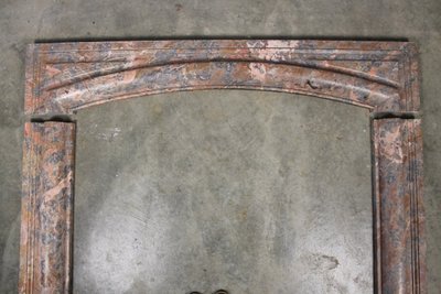 Louis XIV style molded Sarrancolin marble fireplace front, 19th century