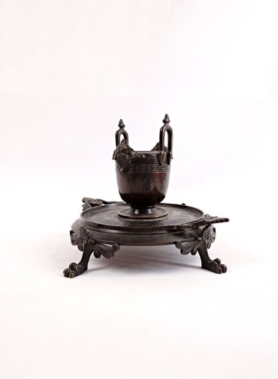 Brûle parfum ou porte pinceaux en Bronze Indochinois fin XIXe