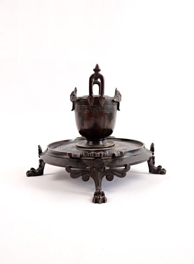 Brûle parfum ou porte pinceaux en Bronze Indochinois fin XIXe