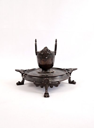 Brûle parfum ou porte pinceaux en Bronze Indochinois fin XIXe