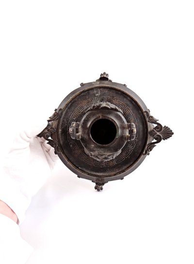 Brûle parfum ou porte pinceaux en Bronze Indochinois fin XIXe