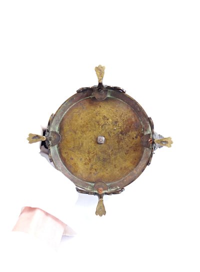 Brûle parfum ou porte pinceaux en Bronze Indochinois fin XIXe