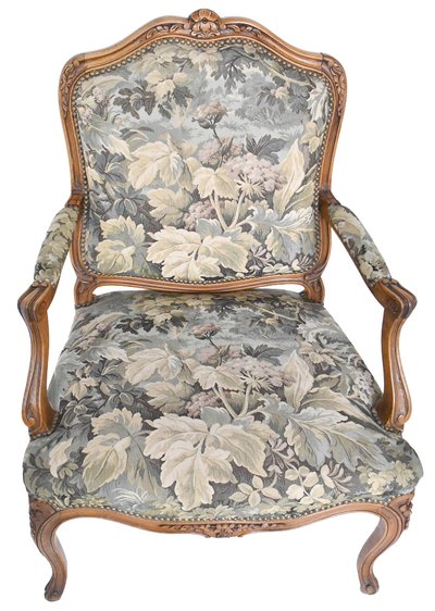 Coppia di poltrone in stile Luigi XV dette "à la Reine".