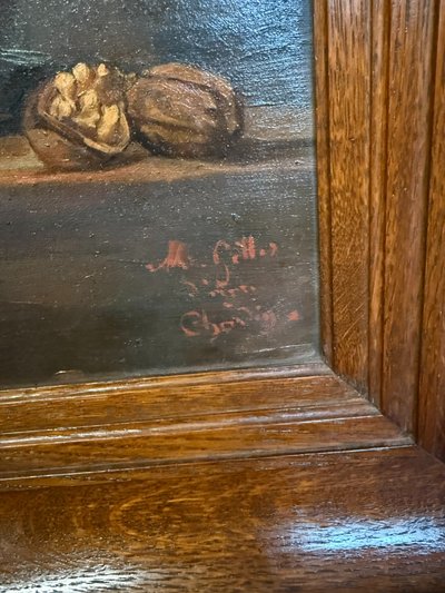 HUILE SUR TOILE DU 19ème NATURE MORTE