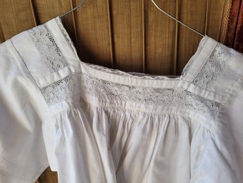 Pair of altar boy surplices from the end of the 19th century