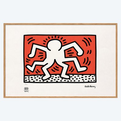 Keith Haring. Numbered color silkscreen print. 1990s LS6794B-68B