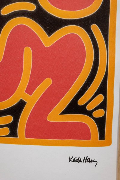Keith Haring. Numbered color silkscreen print. 1990s LS6794D-68D