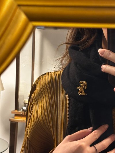 Broche Caniche en or 18k