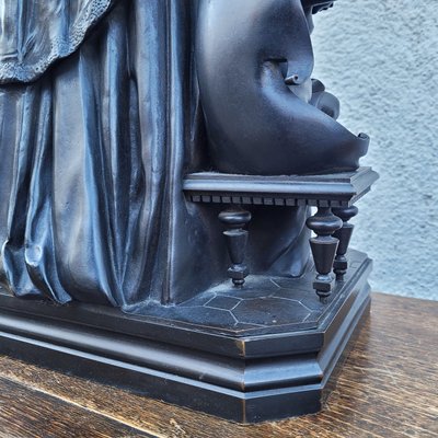 Math Moreau, Marie Stuart, H73cm, bronze signé, XIXème siècle