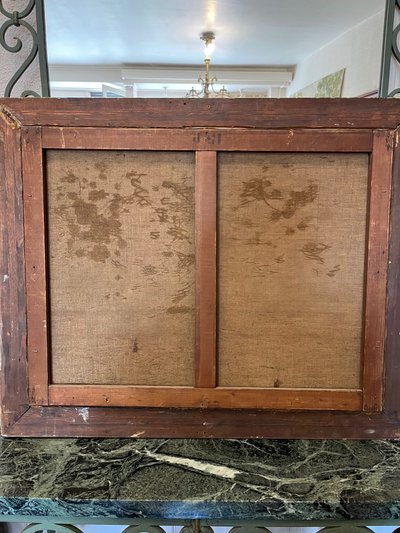 Tableau Huile sur toile   Paysage à la rivière 