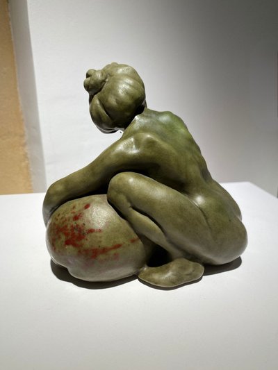 Rupert Carabin, Femme à la coloquinte, Céramique Art Nouveau