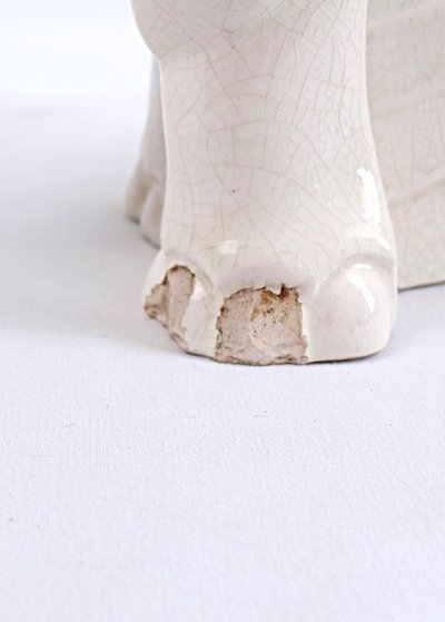 Éléphant Art Déco sculpture en céramique craquelée par Charles Lemanceau début XXe