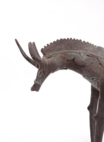 Cheval en Bronze artisanat Africain du Burkina Faso début XXe