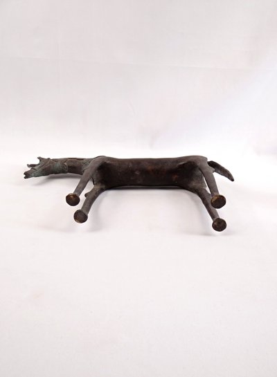 Cheval en Bronze artisanat Africain du Burkina Faso début XXe