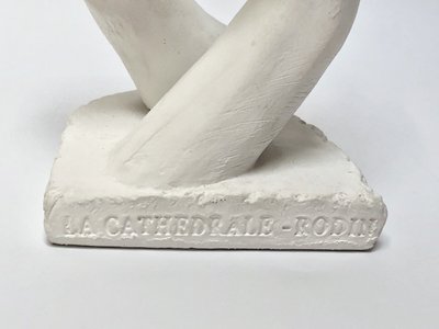Sculpture La Cathédrale Rodin plâtre d'atelier moulage
