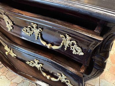 Cassettiera nera del XIX secolo