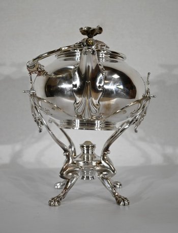 Samovar in silver plated metal, Maison Christofle - Early XXth century