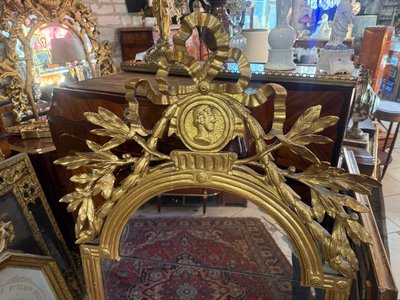 SPECCHIO IN STILE LUIGI XVI CON PRONTON