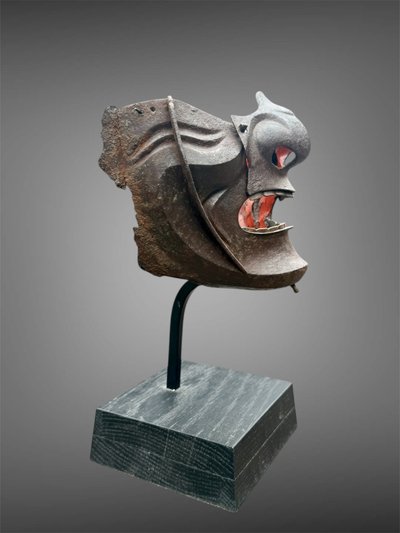 Halbe Samurai-Mempo-Maske – Edo-Zeit (1603–1868).