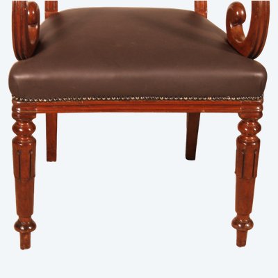 paire de fauteuils en acajou d'époque William IV circa 1830