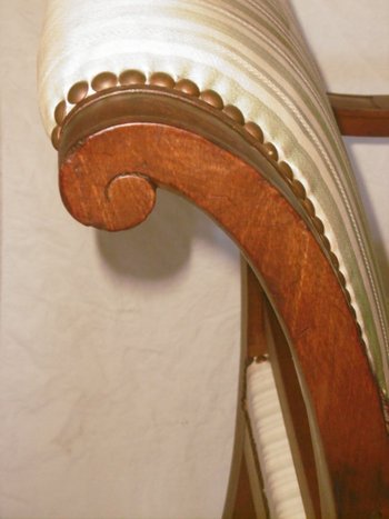 Coppia di poltrone Impero con testa di sfinge