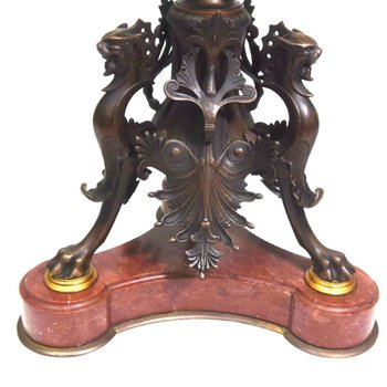 Bronze Candelabras Signed De Barbedienne Nineteenth (pair)