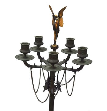Bronze Candelabras Signed De Barbedienne Nineteenth (pair)
