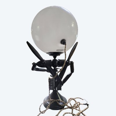 Unusual modernist thermoformed lamp by Mister Babache / 103cm high