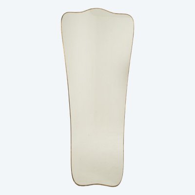 Miroir de forme chapeau de gendarme, dans le style de Gio Ponti. LS6777B981/1L