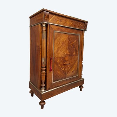 small marquetry side table or chest of drawers from the Napoleon III period, dating from the late 19th century