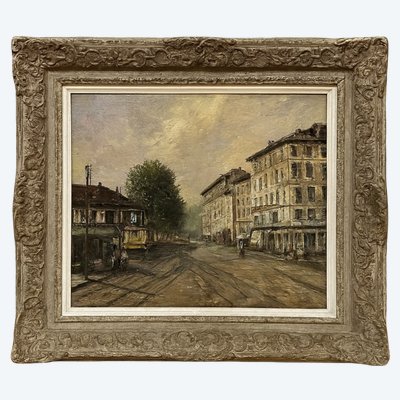 20th Century Italian School: Oil on Canvas by Enrico Gatti, signed, located and dated