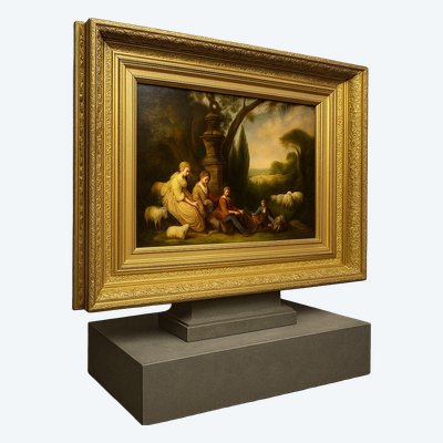 Based on 18th-century Romantic paintings: large oil on canvas animated scene