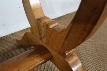 Petite Table de Salon en Noyer, époque Restauration – Début XIXe