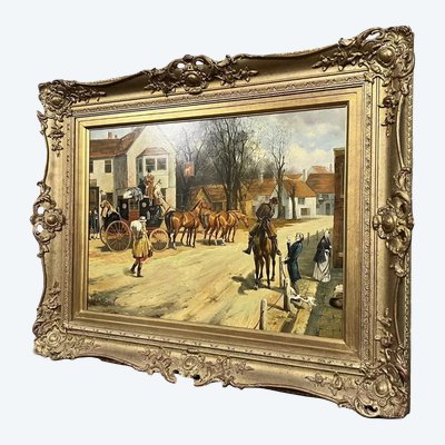 W. G Reid: Tableau Large oil on panel signed lower left