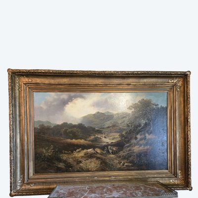 William R. Stone (1842-1913): huge oil on canvas / 160 x 110 cm