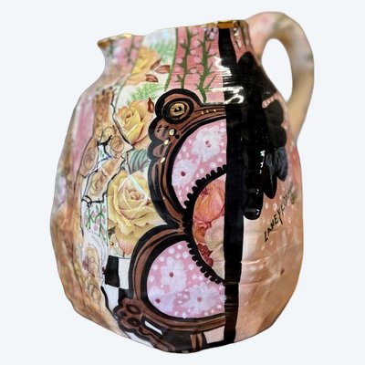 Laney K. Oxman: Brocca e barbottina in ceramica multicolore